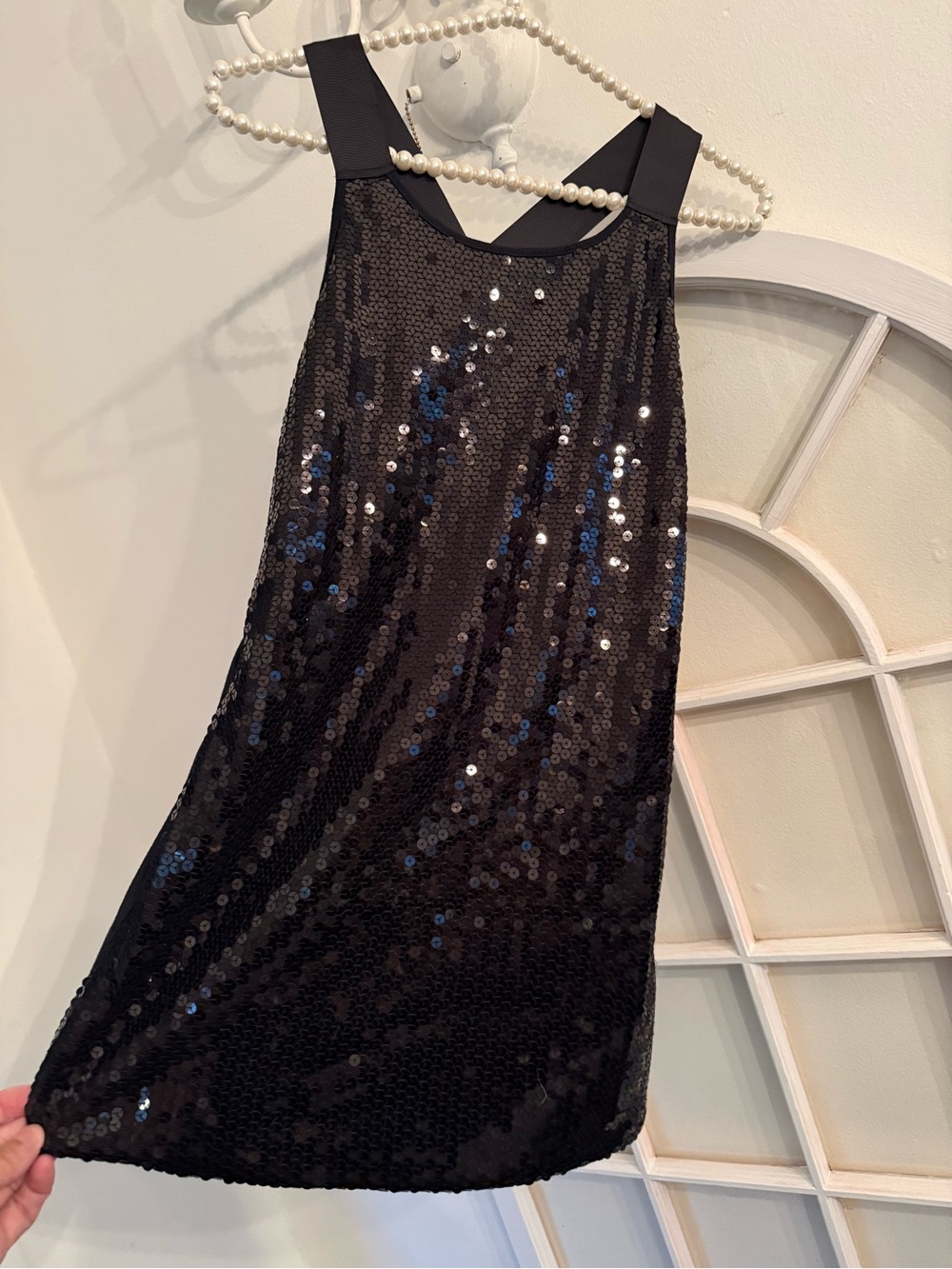 Epic Threads Black Sequin Bow Back Party Dress Size M – Holiday Cocktail Mini